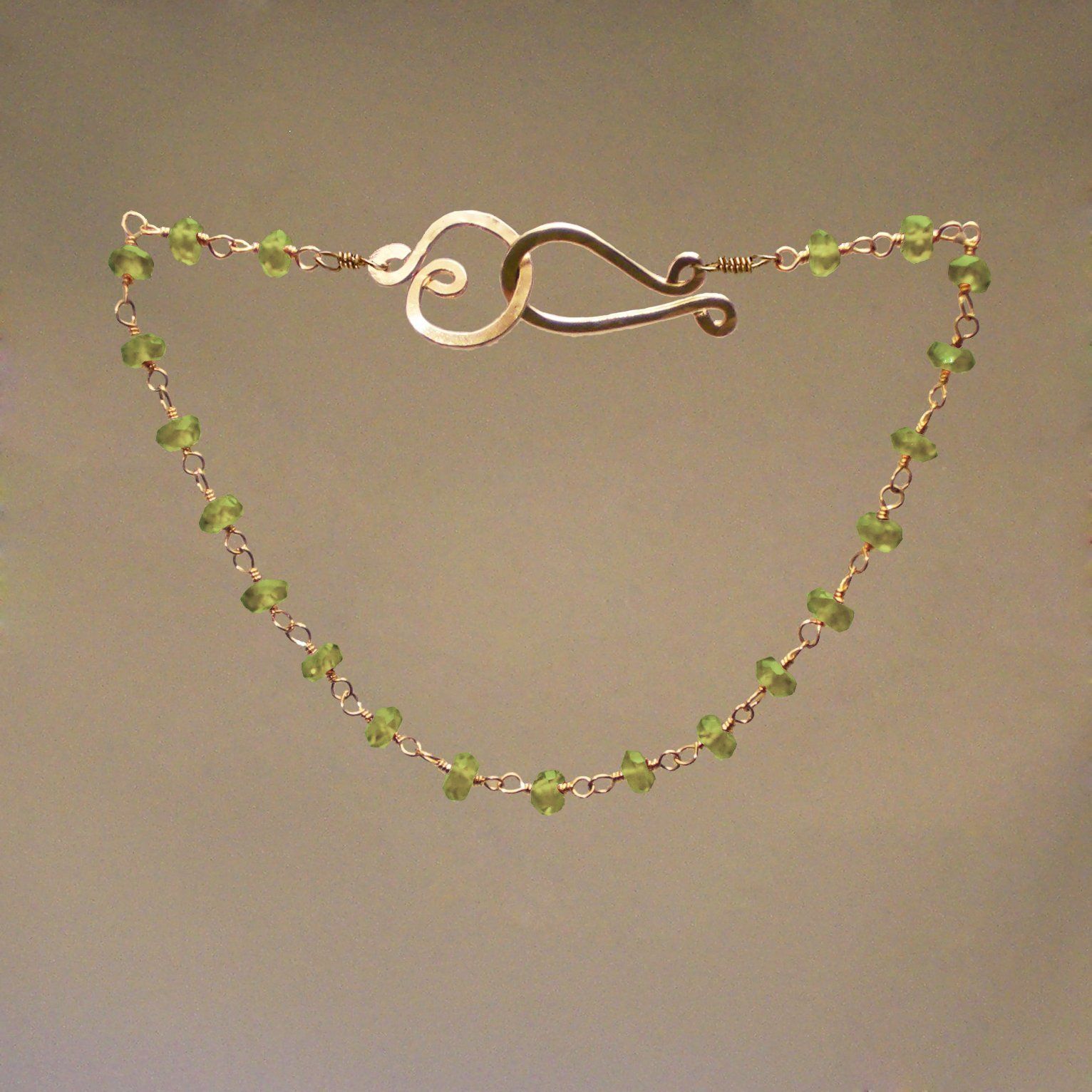 Peridot Gem Drop Bracelet