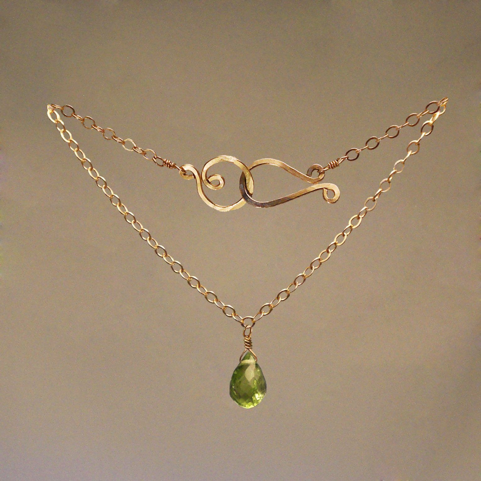 Peridot Gem Drop Bracelet