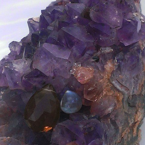Amethyst Labradorite & Smoky Quartz bring protection peace & calm to this Gem Elixir
