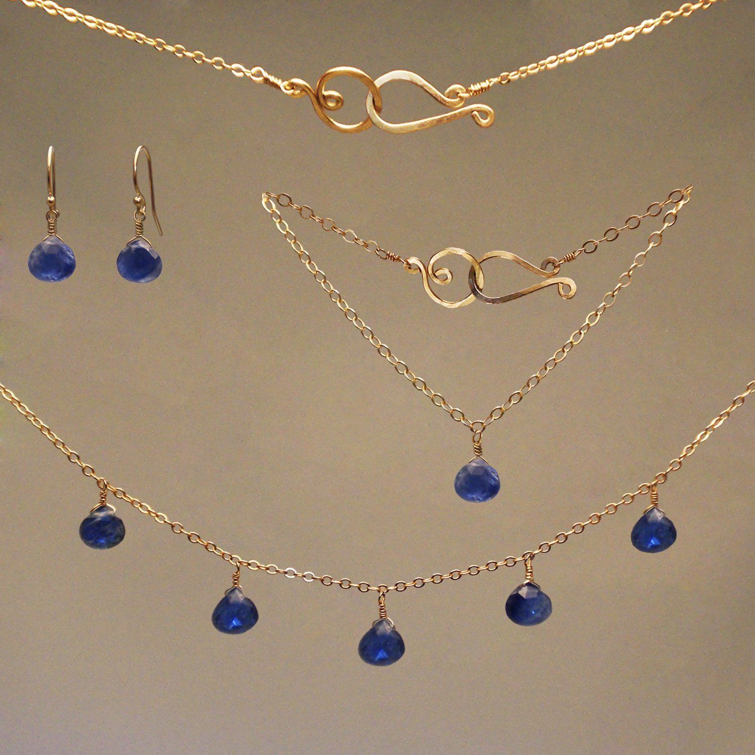 Kyanite Gem Drop Earrings