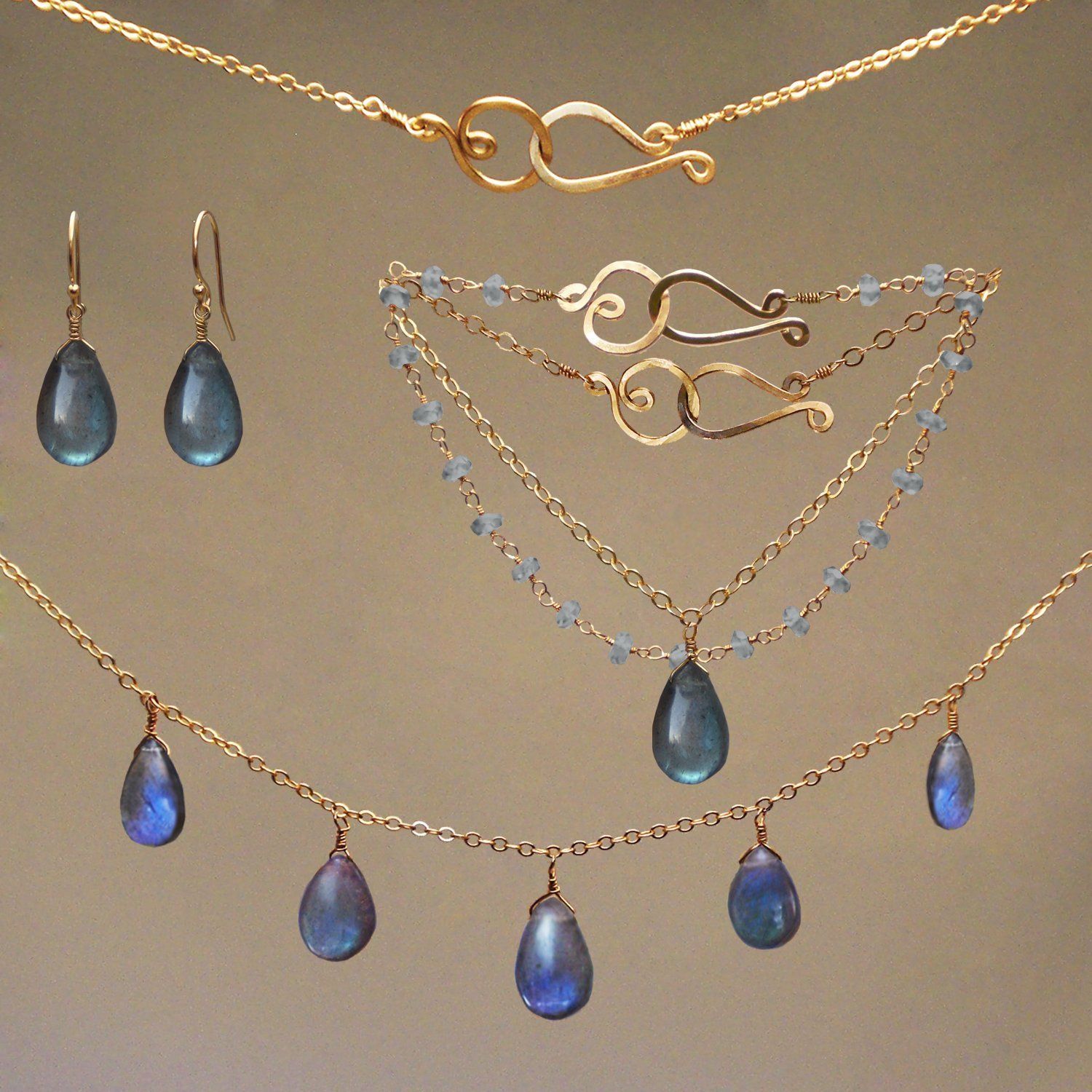 Labradorite Gem Drop Earrings