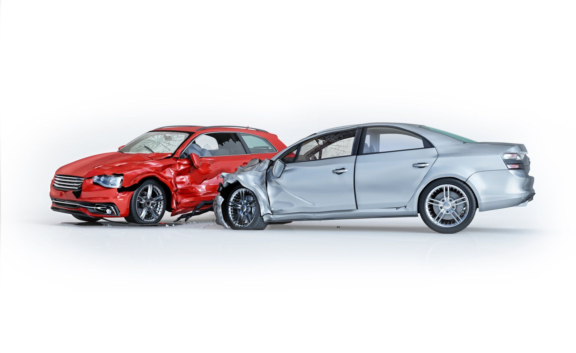 Two-car collision.