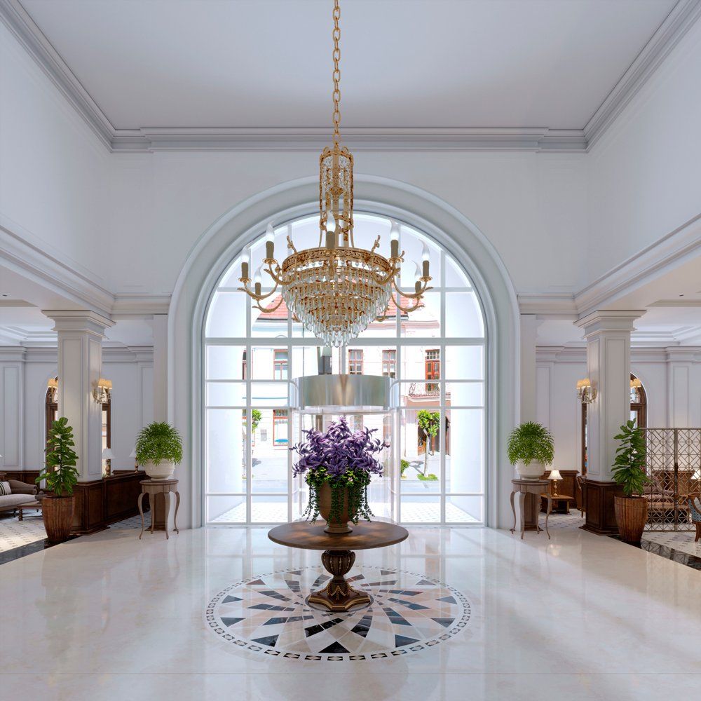 A Purple Flower In The Middle Of The Lobby — Bergenfield, New Jersey — Brodericks Flowers & Gifts Inc