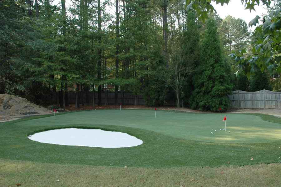 Golf Course Landscaping — Big Bunker of Golf Course and Trees Behind — Louisville, KY