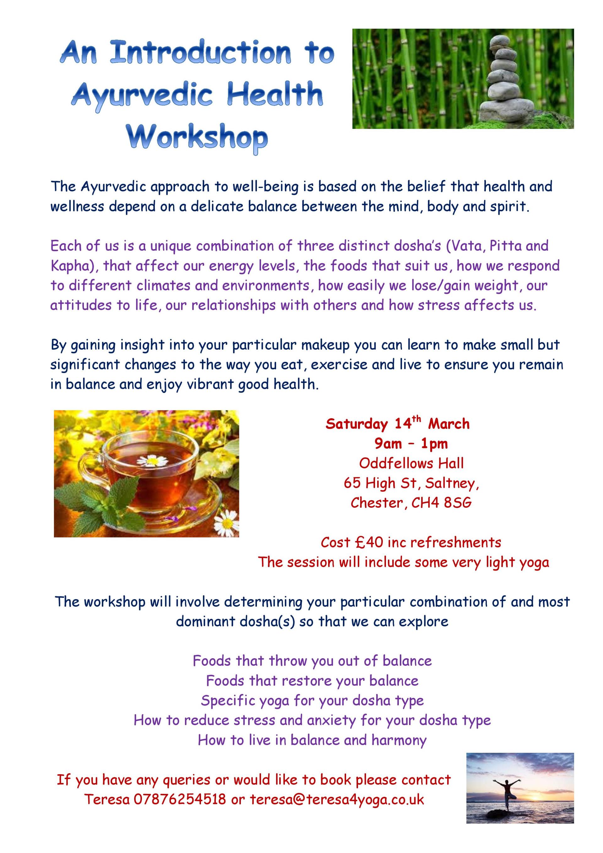Teresa4Yoga Ayurveda workshop