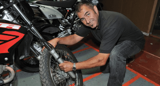 motorbike wheel checking