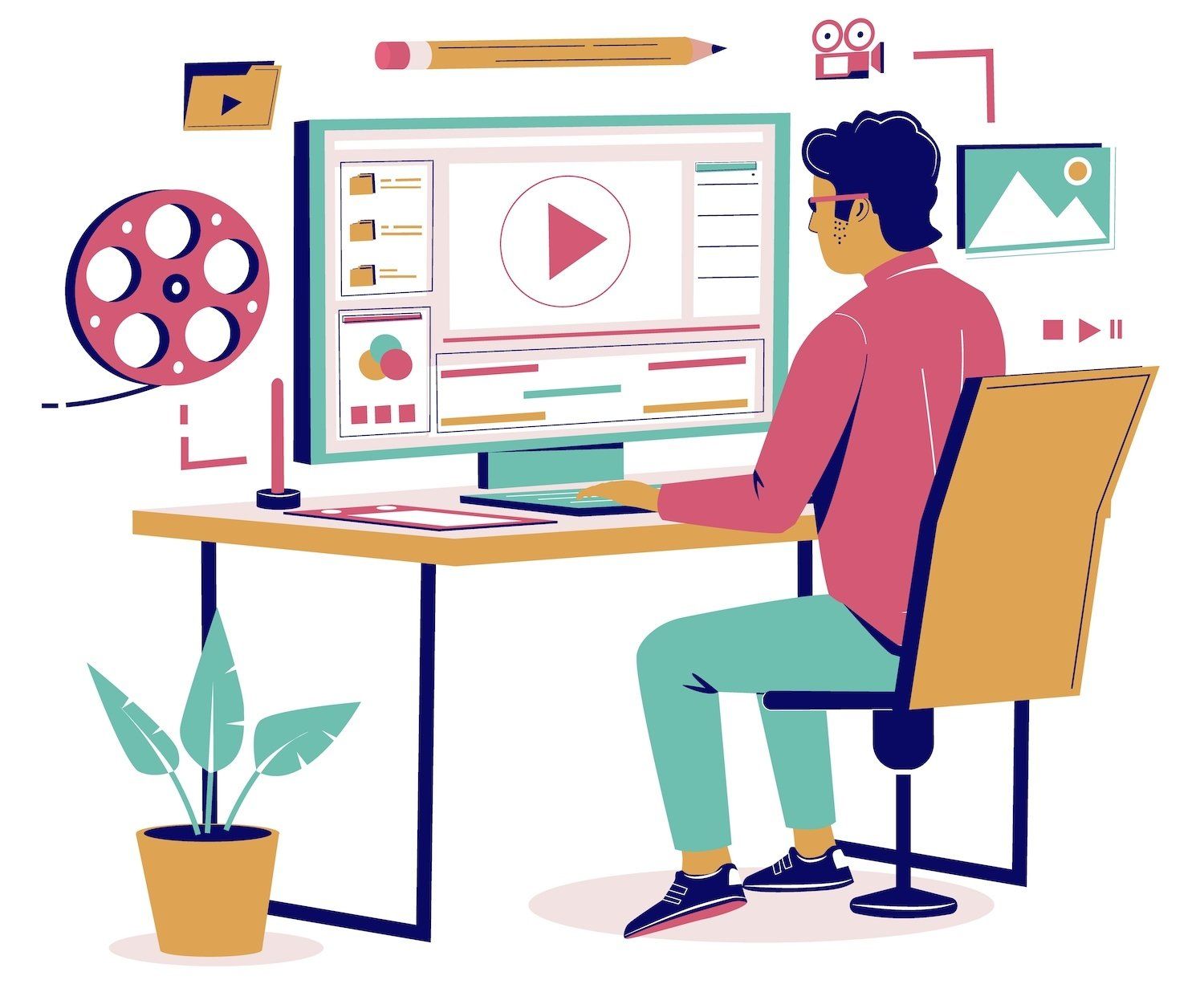 video marketing illustration