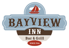 A logo for bayview inn bar and grill