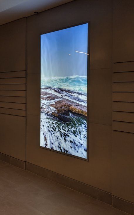 Silicone Edge Graphic Slim Panel — Large Format Printing Machine in Operation in Mission Viejo, CA