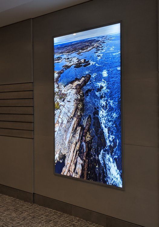 Silicone Edge Graphic Slim Panel — Large Format Printing Machine in Operation in Mission Viejo, CA