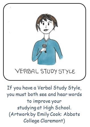 If you have a verbal study style , you must both see and hear words to improve your studying at high school.