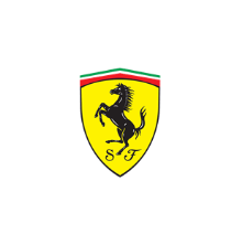 Het Ferrari-logo is een schild met een paard erop.