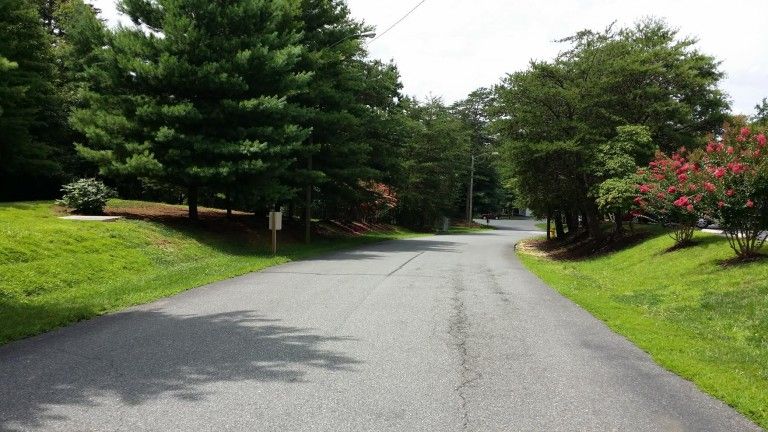 Road along East Gate Apartments