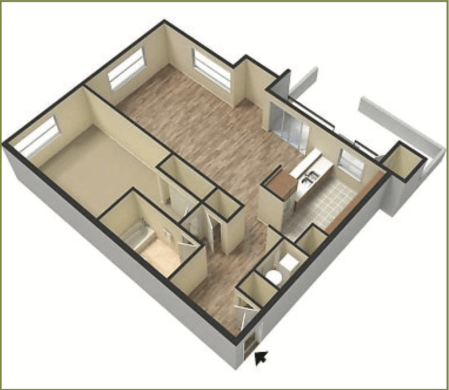 1 BEDROOM 1 BATH