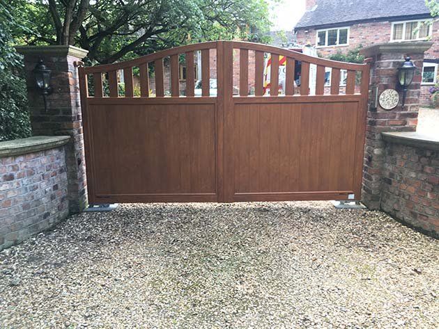 wooden gates in a traditional style