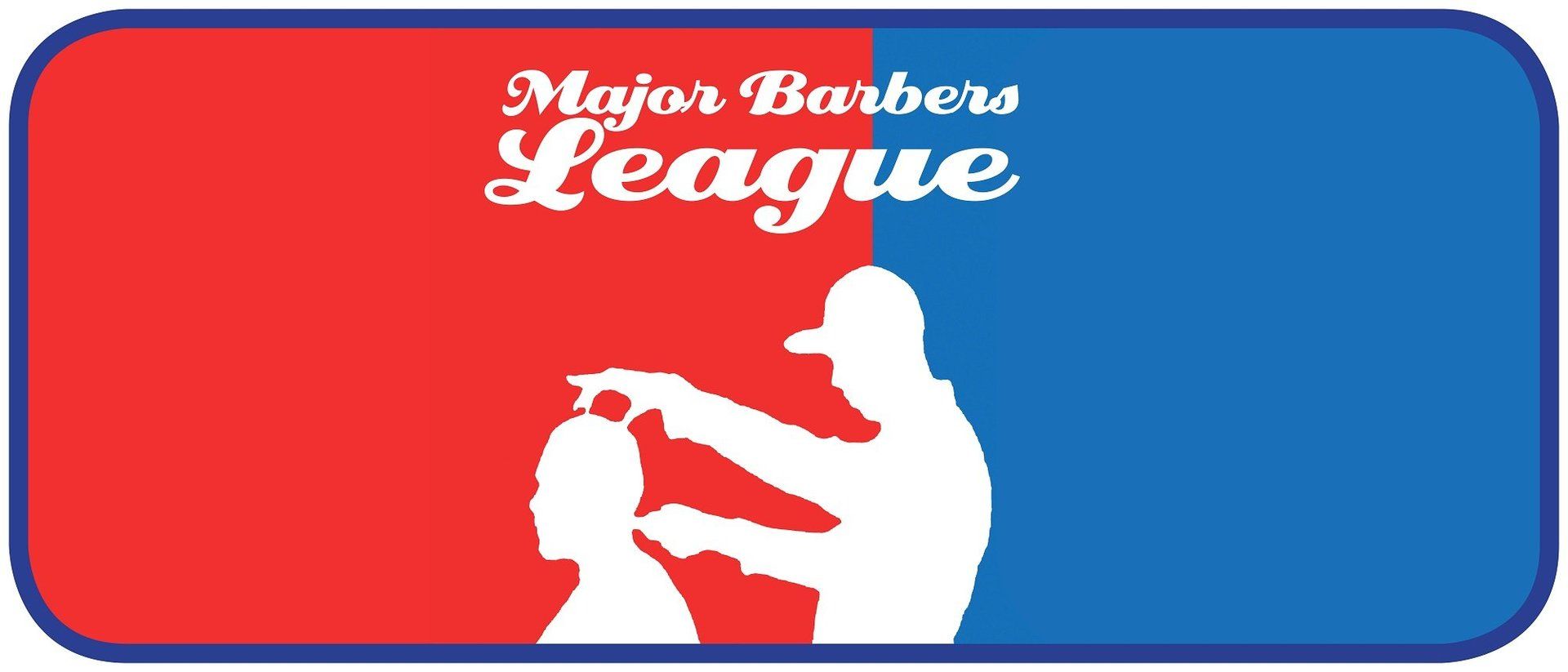 Ein blau-rotes Logo für die Major Barbers League