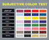 There are many different colors in this subjective color test.