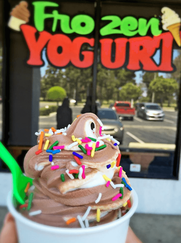Soft Serve Frozen Yogurt with Sprinkles