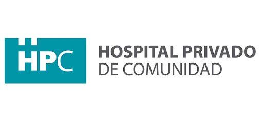 Logo of HPC Hospital Privado de Comunidad in teal and gray text