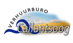 Verhuurbureau Callantsoog logo with blue wave and orange dune