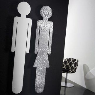 termosifone dalla forma di due omini
