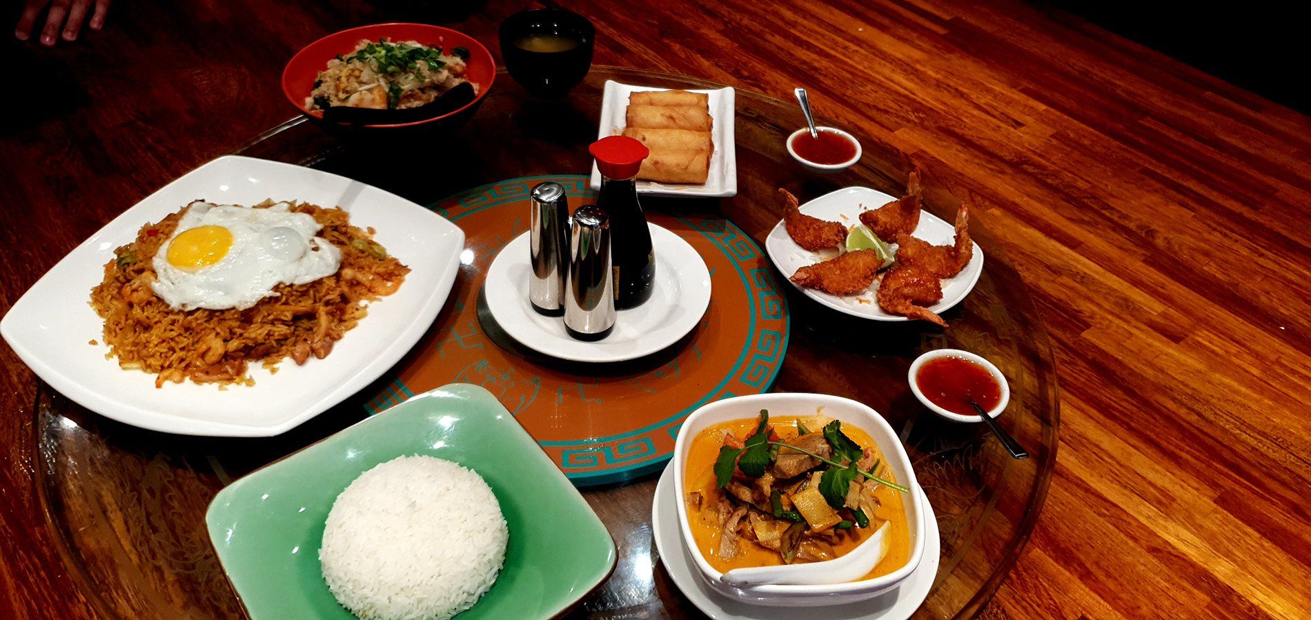 Selection of Asian dishes