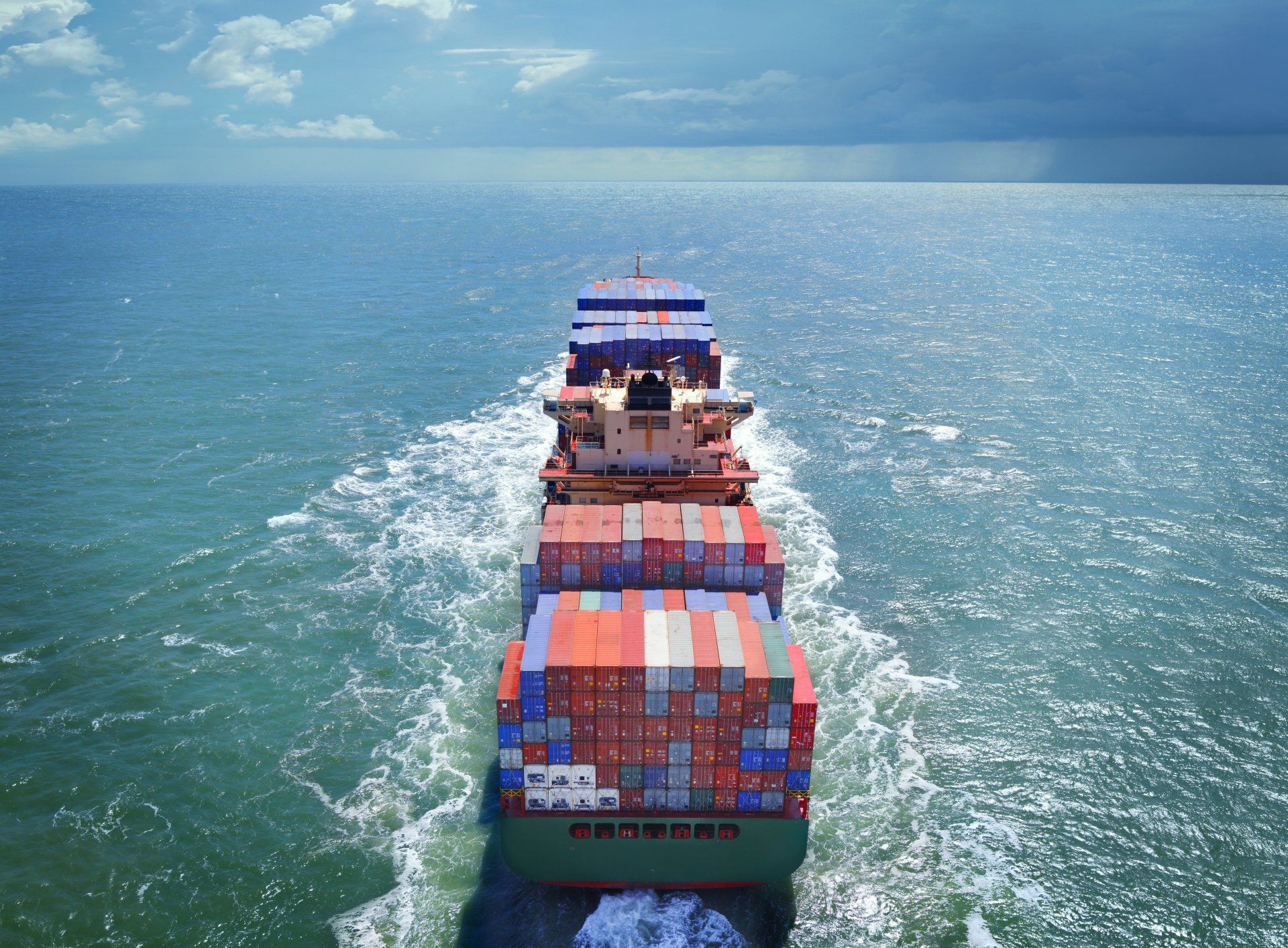 container being offloaded from a shop onto a lorry