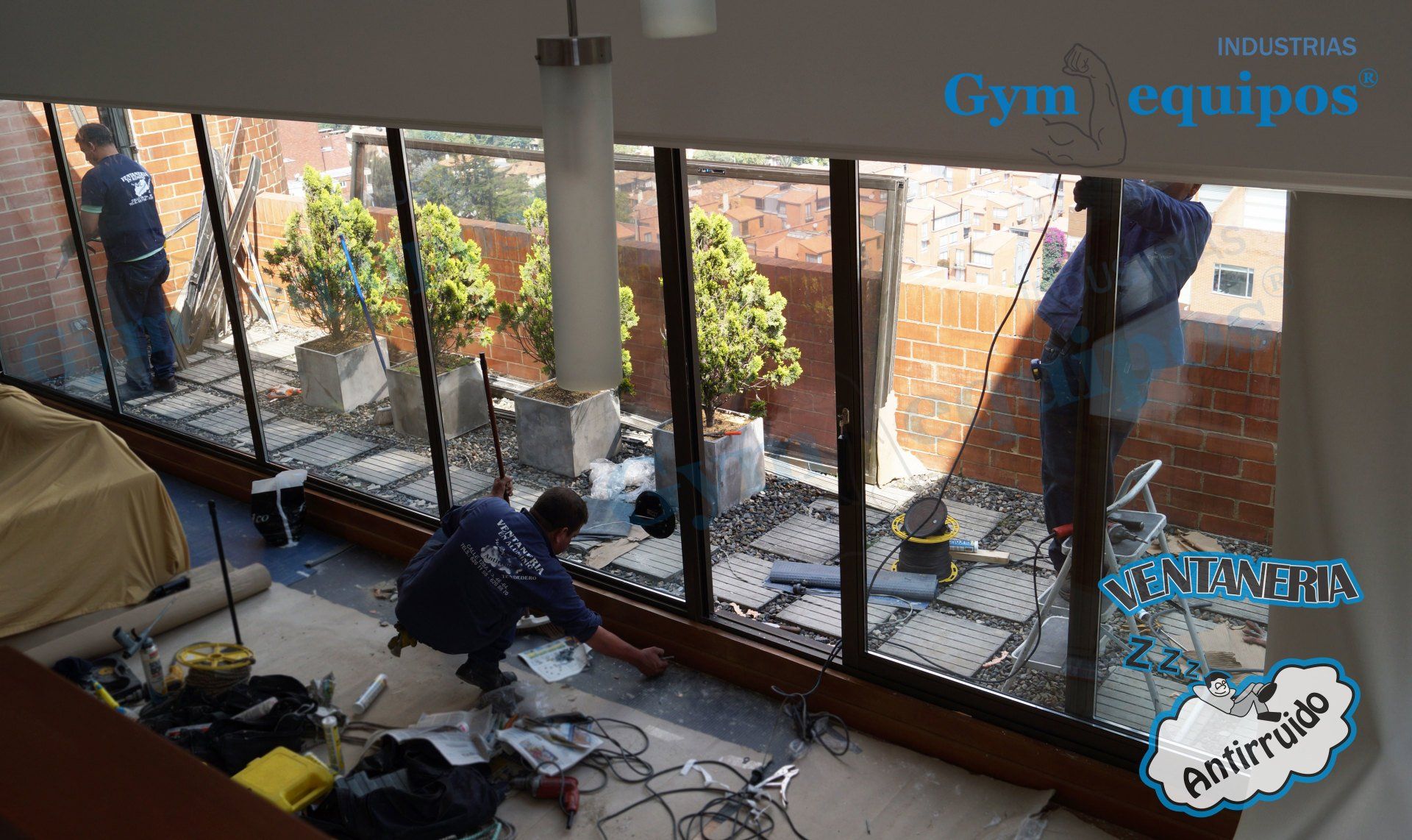 obra cambio antiruido bogota industrias gym