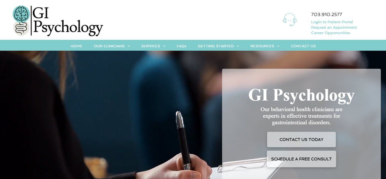 GI Psychology | Psychologists, Therapists Specializing in Gastrointestinal Disorders, Burke VA & Throughout the US