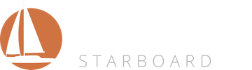 Sailing Starboard logo with a sailing yacht