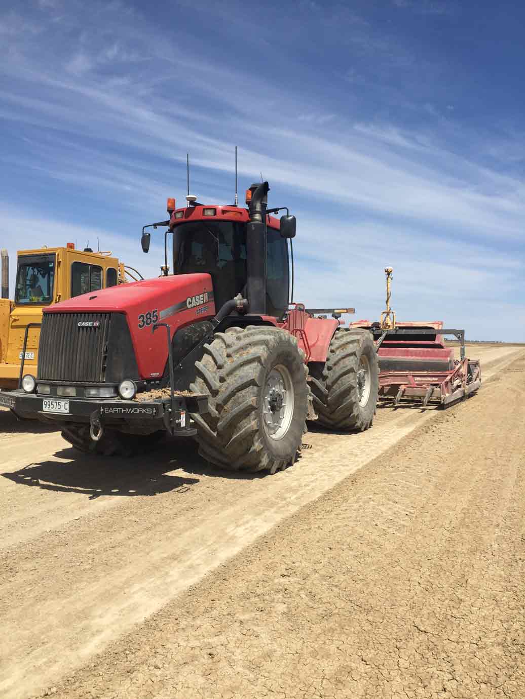 bulldozing dirt