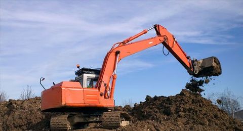 groundwork machinery clearing soil