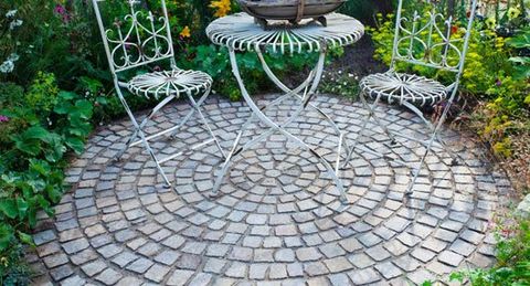 concentric stone patio