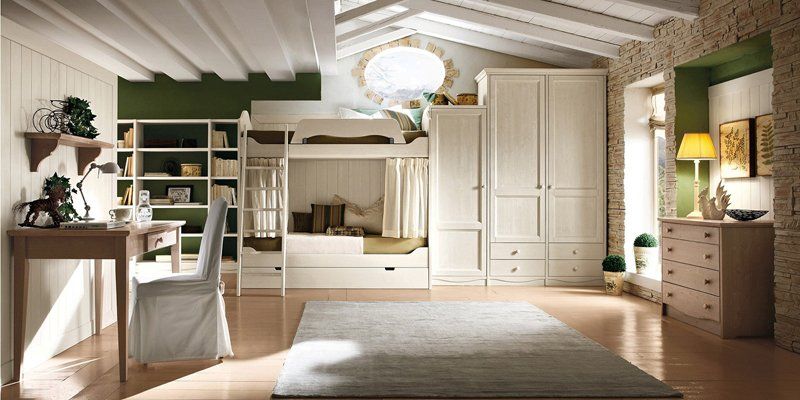 Cameretta per bambini con letto a castello