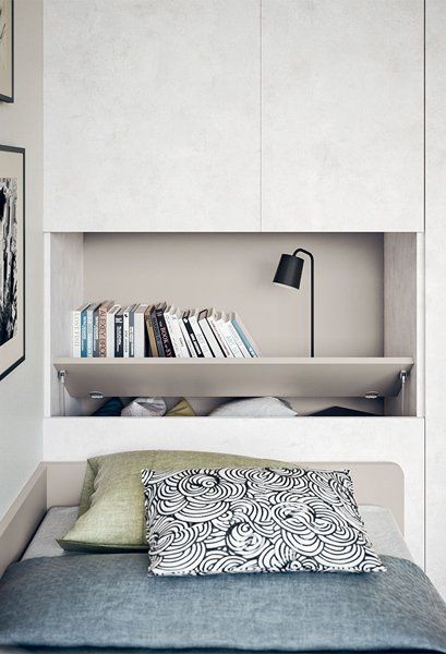 Letto singolo con armadio