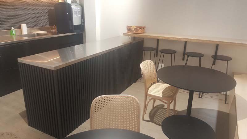 bar with stools