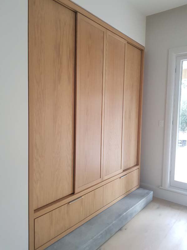 wood cabinets