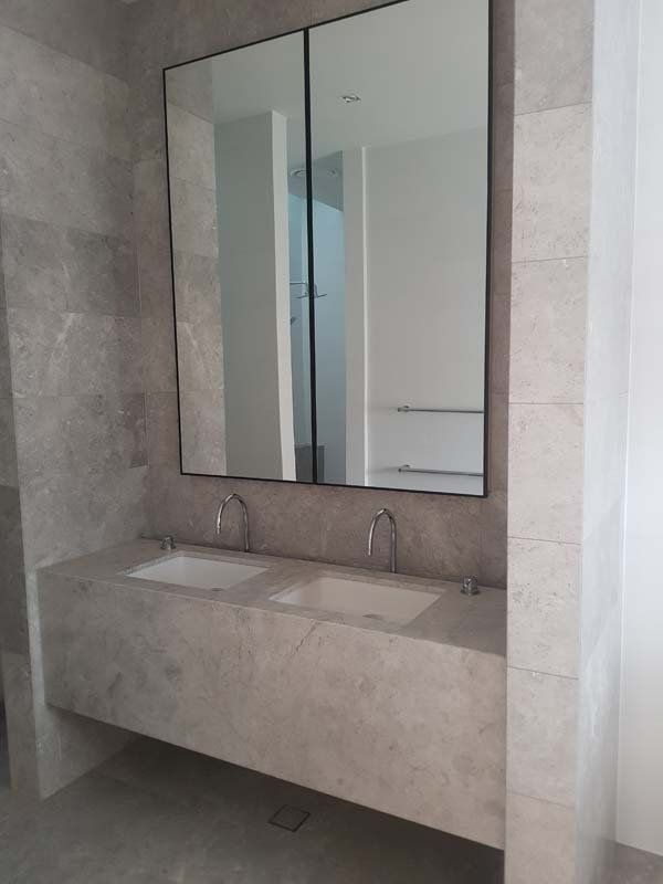 marble in vanity area