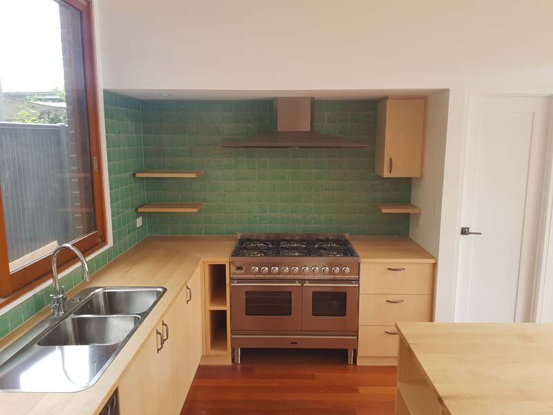 light wood in kitchen
