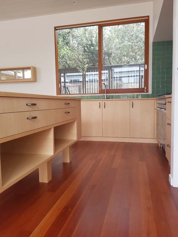 new wood drawers and cabinets
