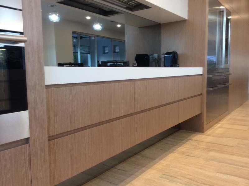 new wood and counter in kitchen
