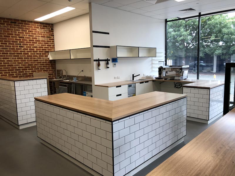 new counter tops in shop