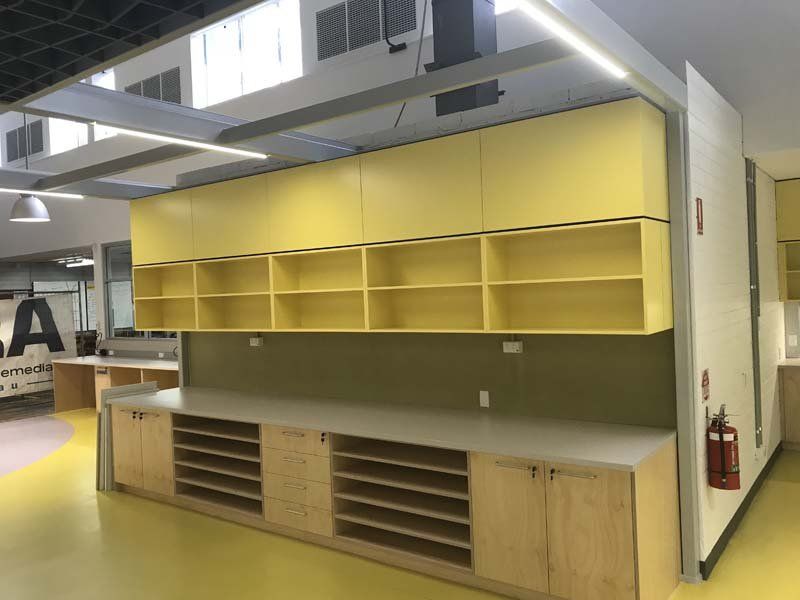 yellow cabinets