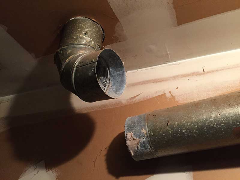 disconnected dryer vent