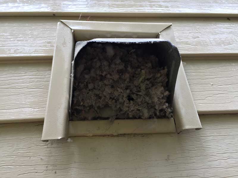 Dryer vent lint cleaning