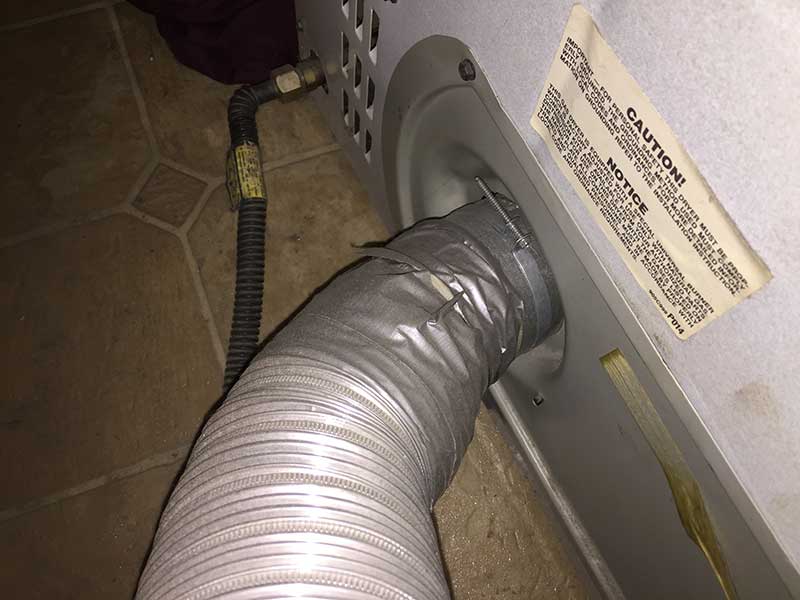 duct tape on vent 2