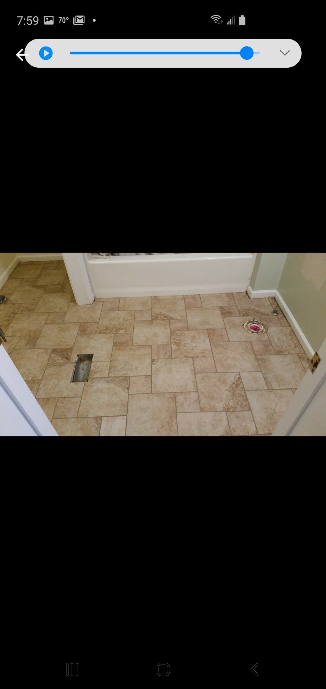 Bathroom Flooring — Forest, VA — Straight Line Painting & Tile Inc.