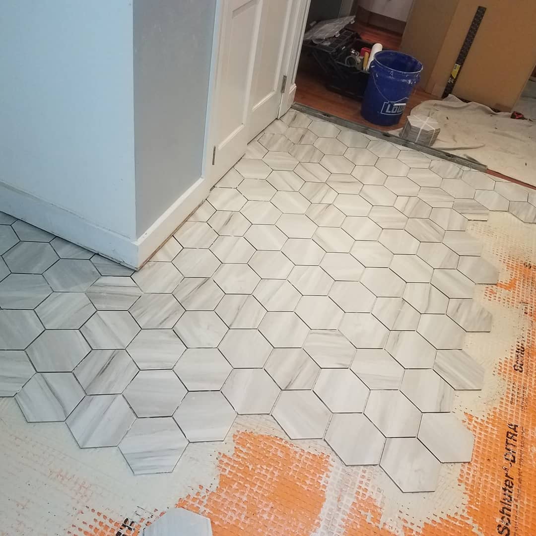 Adding Tile on the Floor — Forest, VA — Straight Line Painting & Tile Inc.