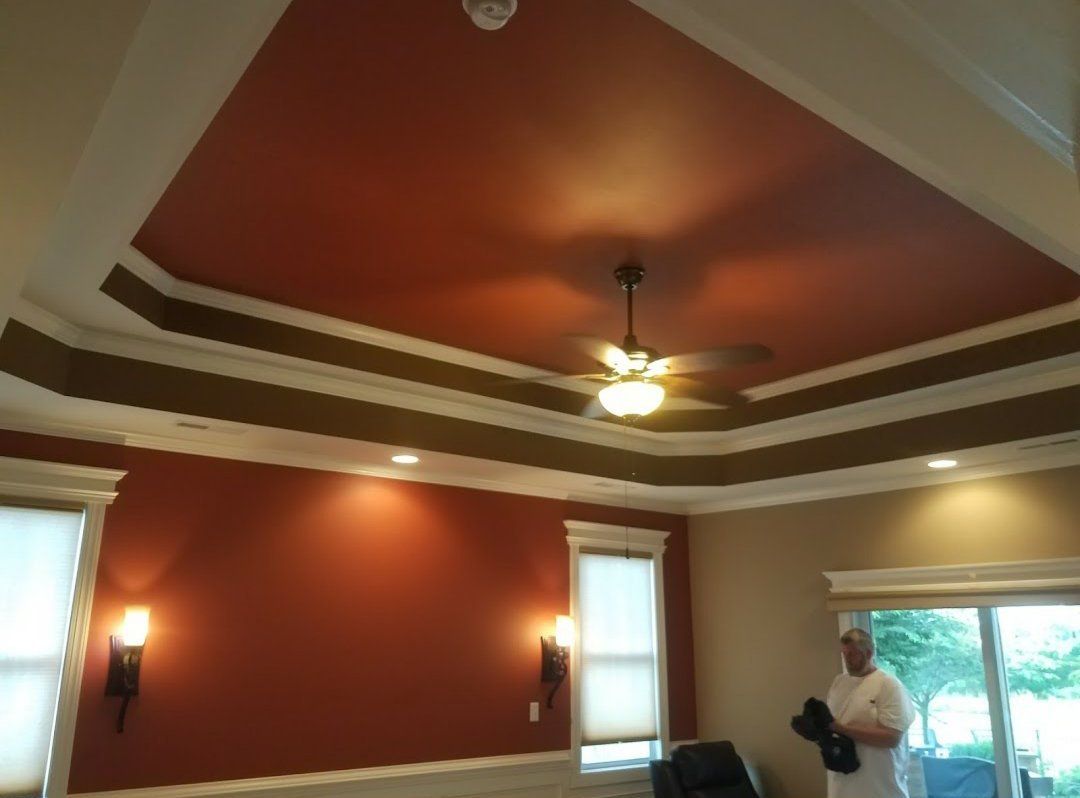 Newly Painted Wall and Ceiling — Forest, VA — Straight Line Painting & Tile Inc.