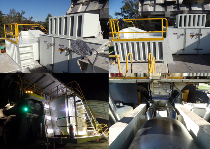 Komatsu 830E Sound Suppression Mining haul truck attenuation systems